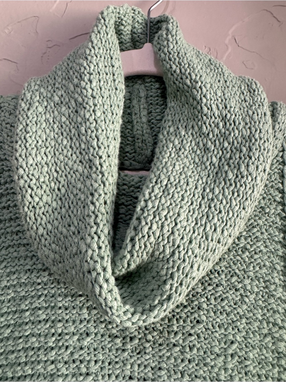 Sage Cotton Knit Cowl Neck Sweater Tank Top Small Sleeveless By Together - Picture 3 of 14